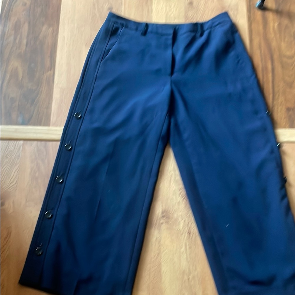 White House Black Market Navy Wide-Leg Pants